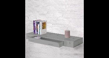 Wandplank lade Shabby Grijs