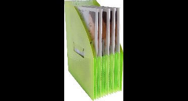 EXXO-HFP # 41612 - A4 Tijschriften "GROEI" Vakkenmap - 12 Tabs & 13 Vakken - Marine blauw - 1 stuks