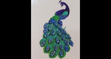 Diamond Paintig Crystal Art sticker Peacock incl. gereedschap
