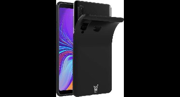 Hoesje geschikt voor Samsung Galaxy A9 (2018) Case Zwart Siliconen TPU Soft Gel Hoes van iCall