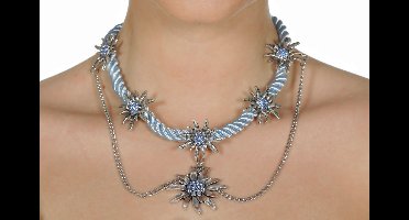 Ketting edelweiss licht blauw
