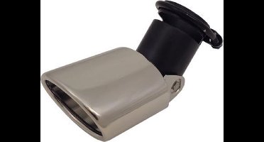 Uitlaatsierstuk RVS Verstelbaar 70x100mm Ovaal - passend 45-58mm