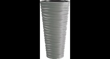 Bloempot Buiten Hoog Rond Sand Slim 40cm STEENGRIJS Prosperplast