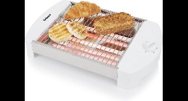 Tristar Vlakke Broodrooster BR-2400 - 23 x 20 cm - voor Brood, Bagels en Croissants - Wit