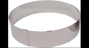 Taartring verstelbaar 18-30 x 7 cm.