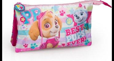 Paw Patrol Skye - Etui - 3 vakken - 22 cm - Roze