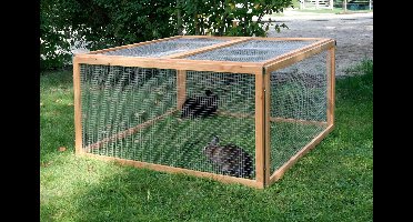 Kerbl - Buitenren - voor - huisdieren - Vario - hout - bruin - 84399