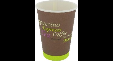 2500x Koffiebeker, Karton en coating, 180ml, bruin