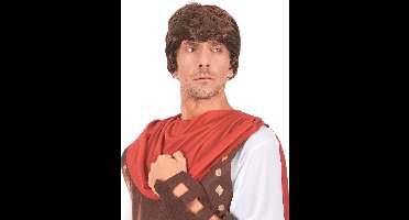 Vegaoo - Donkerbruine pruik van een Romein voor mannen - Bruin - One Size