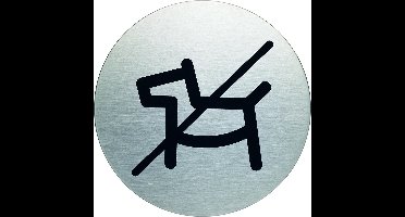 Pictogram|Deurbordje|Honden verboden | RVS