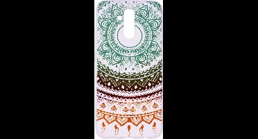 Shop4 - Huawei Mate 20 Lite Hoesje - Zachte Back Case Gekleurde Mandala