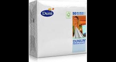 Duni servet Dunilin - 40 x 40cm - 45 stuks - wit