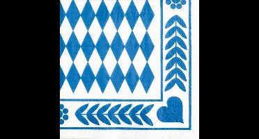 Papstar 12901 papieren servetten Blauw, Wit Papier 20 stuk(s)