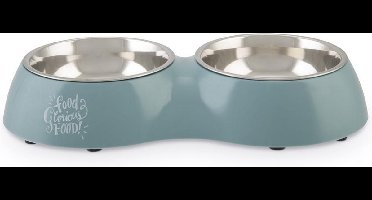 Beeztees Glorious - Hondenvoerbak - Plastic - Blauw - 42x22x6,5 cm