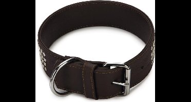 Beeztees Vintage - Hondenhalsband - Bruin - 53-59 cm x 50 mm