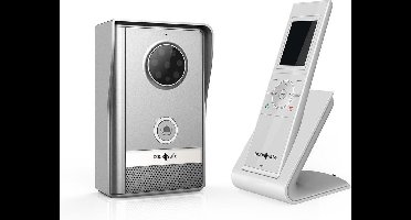 Doorsafe 4250 - Draadloze camera deurbel - 2.4″ Scherm - Draadloos, standaard bereik - Deurbel op stroom of 2 x type C batterijen - Laag resolutie beeld - Full Duplex audio - Opslag foto's in scherm