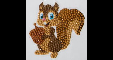 Diamond Painting Crystal Art sticker Smiling Squirrel incl. gereedschap