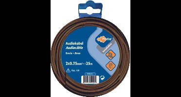 PROFILE luidsprekerkabel - 2x0m75mm² - bruin - 25 meter