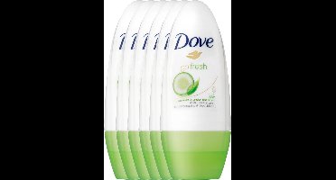 Dove Go Fresh Cucumber & Green Tea Women - 6 x 50 ml - Deodorant Roller - Voordeelverpakking