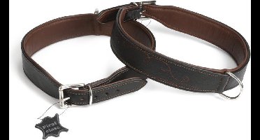 Swirl - Hondenhalsband - Leer - Zwart - 68-76 cm x 45 mm