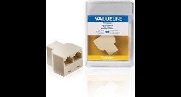 Valueline VLTB90991I Netwerksplitter Rj45 Vrouwelijk - 2x Rj45 Vrouwelijk Ivoor