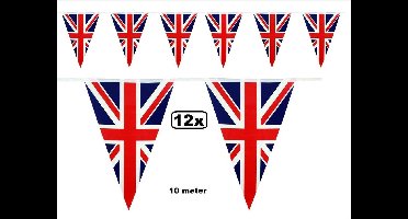 12x Vlaggenlijn Groot Britannië 10 meter