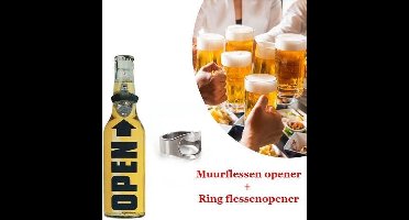 Ideaal Flessenopener set – Ring + Muurflessen opener