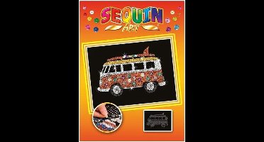 Sequin Art • Orange Camper busje