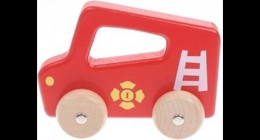 Jouéco Houten Auto 16 Cm Rood