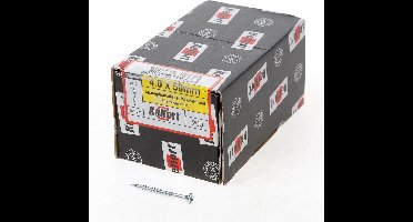 Kelfort Spaanplaatschroef platverzonken kop verzinkt pozidriv deeldraad 4.0 x 50mm (Prijs per 200 stuks)