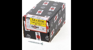 Kelfort Spaanplaatschroef platverzonken kop verzinkt T25 voldraad 5.0 x 50mm (Prijs per 200 stuks)
