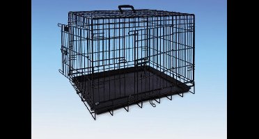 Nobby Bench Opvouwbaar 2 deurs Zwart - 116 x 77 x 86 cm