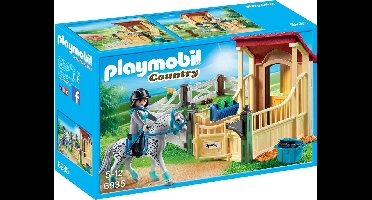 PLAYMOBIL Appaloosa met paardenbox  - 6935