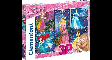 Clementoni Puzzel 3d-vision Disney Princess 104 Stukjes