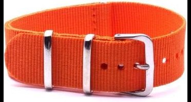 Premium Orange Nato strap 20mm - Horlogeband Oranje