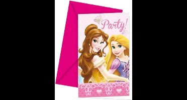 Disney Princess 6 uitnodigingen 6 stuks