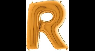 Folieballon letter R goud (100cm)