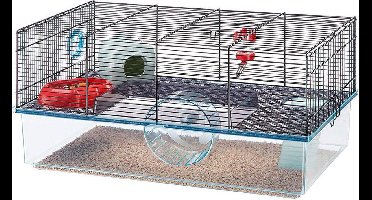 Ferplast Hamsterkooi Favola - Dierenverblijf - 60x36.5x30 cm Zwart