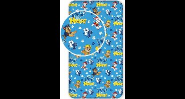 PAW Patrol HELP! - Hoeslaken - Eenpersoons - 90 x 200 cm - Blauw