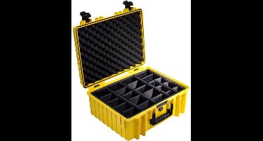 B&W International Type 6000 Outdoor Case incl. vakindeling - geel