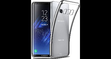 Hoesje geschikt voor Samsung Galaxy S8+ / S8 Plus - Zilveren Bumper met Transparant TPU Case Plating (Silver Silicone Hoesje)