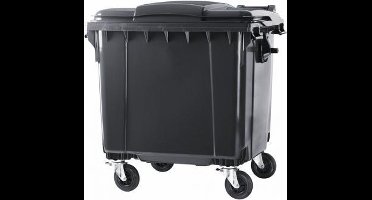 ESE 4 wiel afvalcontainer 660 liter grijs