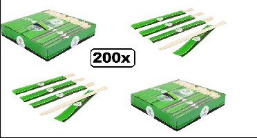 200x Chopstick set Bamboe 23cm