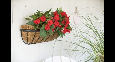 Nature metalen hanging basket balkonmodel - 17x61cm