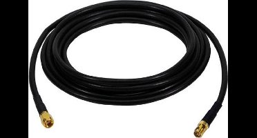 LogiLink WLAN binnenhuisantennes verlengkabel, 5 m, zwart