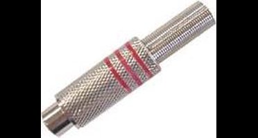 Velleman CA064R kabel-connector RCA Nikkel, Rood