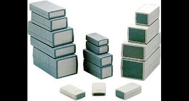 BEHUIZINGEN VAN GEGOTEN PLASTIC - DONKERGRIJS 90 x 50 x 16mm (G401)