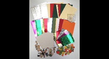 Groot Knutselpakket - Enveloppen, Lux Karton, Houten Embellishments, Foamtape - Voor kaarten maken, Scrapbooking en andere creatieve objecten.
