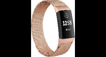 Bandje geschikt voor Fitbit Charge 3 - Goud Milanese Band