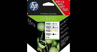 HP 920XL C2N92AE - Inktcartridge (Zwart - Cyaan - Magenta - Geel ) - Hoge Capaciteit